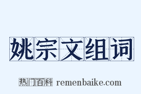 姚宗文组词是什么意思的图片